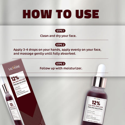 Sauvasine 12% AHA BHA PHA LHA Peeling Solution