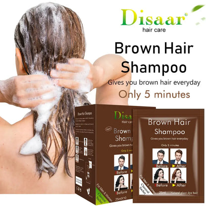 🔥 LIMITED DEAL — Disaar Brown Color Hair Dye Shampoo | Covers Grey Hair in 5 Mins + Colors, Cleanses & Conditions + Ammonia-Free | KSh 2,500