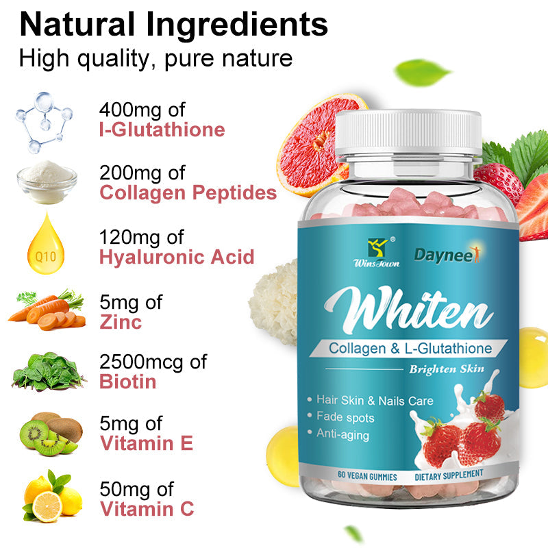 🔥 LIMITED DEAL — Daynee Whiten Collagen & L-Glutathione Gummies | Brightens Skin + Fades Dark Spots + Boosts Collagen | KSh 2,999