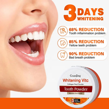 Guanjing Teeth Whitening Powder with Collagen and Vitamin C (50g)