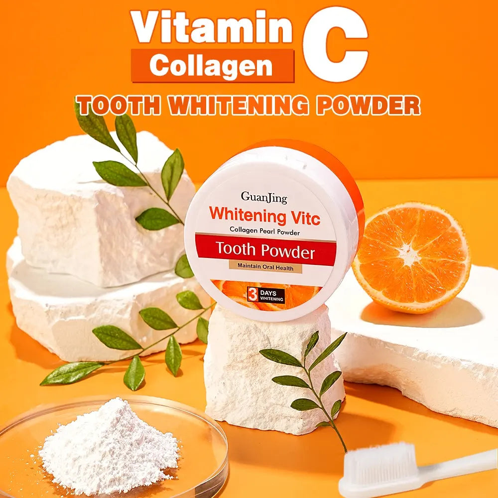 Guanjing Teeth Whitening Powder with Collagen and Vitamin C (50g)