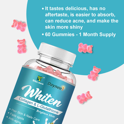 🔥 LIMITED DEAL — Daynee Whiten Collagen & L-Glutathione Gummies | Brightens Skin + Fades Dark Spots + Boosts Collagen | KSh 2,999