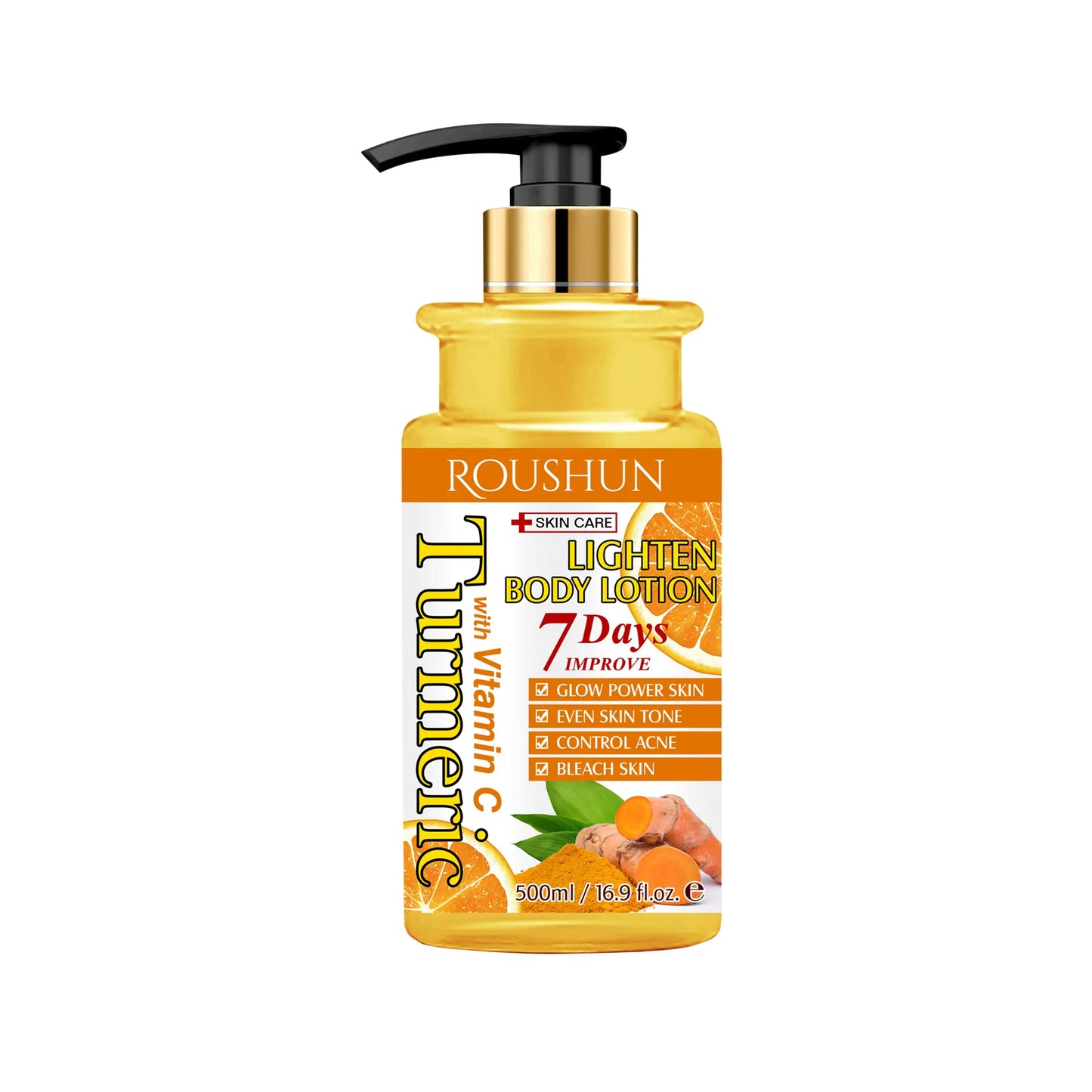 Roushun Turmeric with Vitamin C Lighten Body Lotion (500ml)