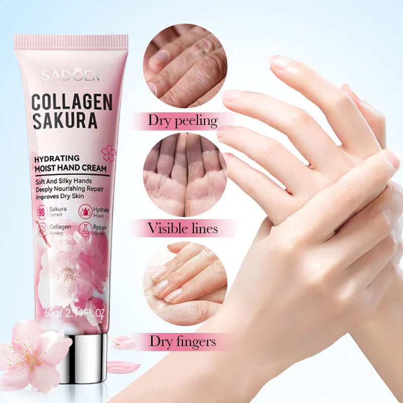 Sadoer Collagen Sakura Hand Cream (60g)