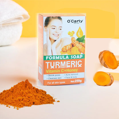 O'Carly Formula soap turmeric With vitamin c + honey For Face & Body -250g