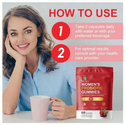 Women's Probiotic Gummies with Cranberry & Prebiotics, 60 Gummies | KSh 3,199 + FREE Surprise Gift