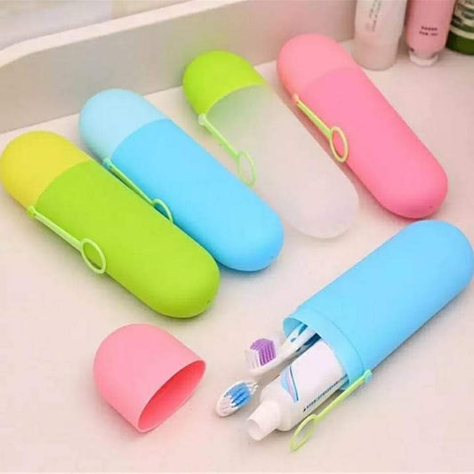 Travel toothbrush and paste holder