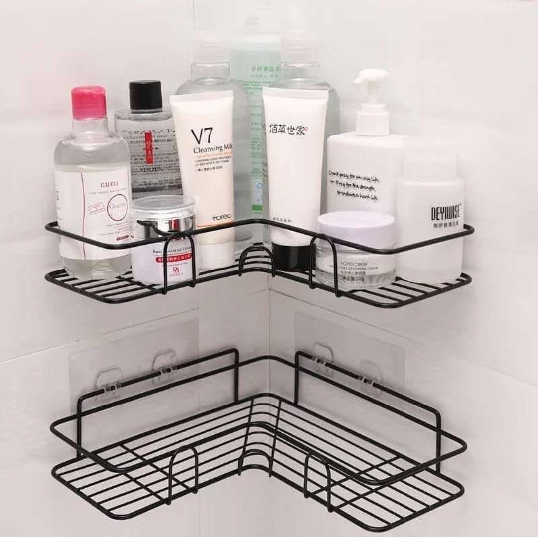 Metallic corner wall organizer