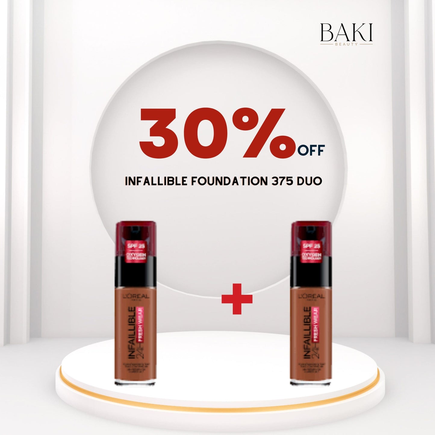 L’Oréal Paris Infallible 32H Fresh Wear Foundation 375 30ml Duo