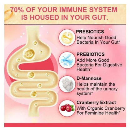 Women's Probiotic Gummies with Cranberry & Prebiotics, 60 Gummies | KSh 3,199 + FREE Surprise Gift