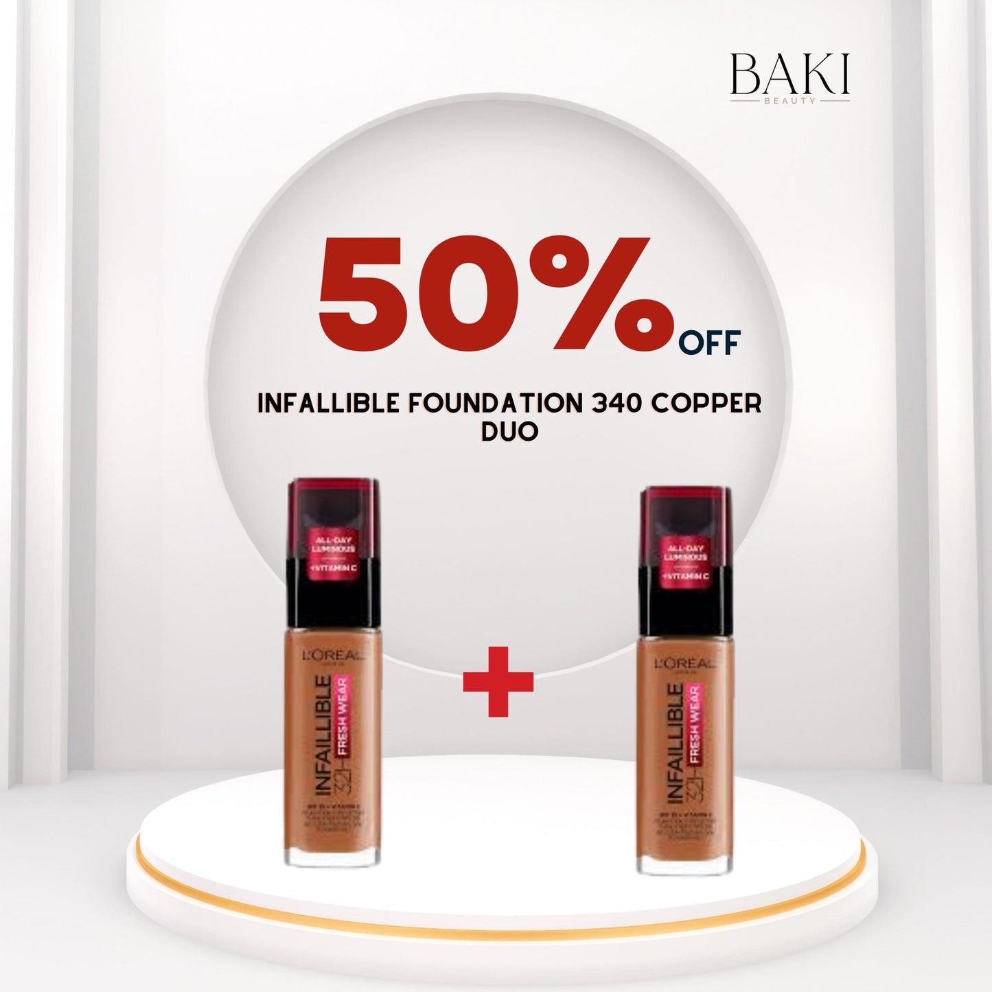 L’Oréal Paris Infallible 32H Fresh Wear Foundation 340 Copper Duo