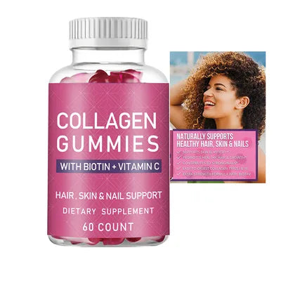 WINS TOWN Hot Sales Private label Beauty Skin Care Collagen Vitamin Gummy Supplement for Hair Skin and Nails Healthcare