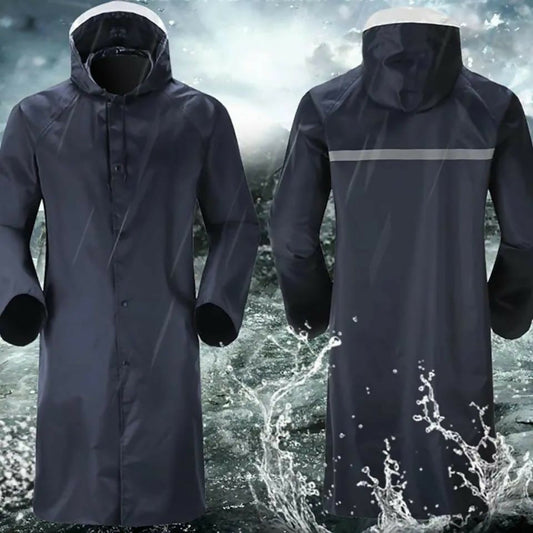 Unisex Adult Raincoat with Cap – Waterproof Full-Body Coverage for Heavy Rain, Outdoor Work, Travel & Biking