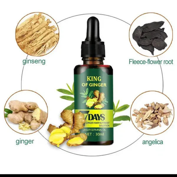 🔥 BUY 1 GET 1 FREE — King of Ginger 7-Day Hair Growth Oil | Stop Breakage + Regrow Hair | KSh 1,800 (A))