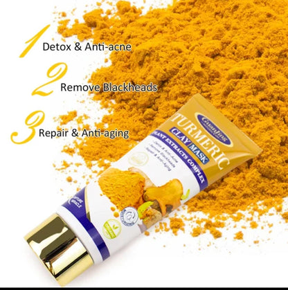 GUANJING Turmeric Anti-aging, Anti-acne Beauty Care, Remove Blackheads Moisturizing Clay Mask