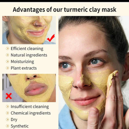 GUANJING Turmeric Anti-aging, Anti-acne Beauty Care, Remove Blackheads Moisturizing Clay Mask