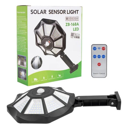 Solar Sensor LED Light ZB-168A (Waterproof with Remote Control)