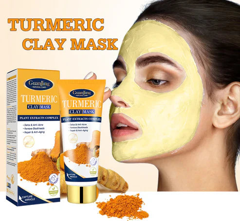 GUANJING Turmeric Anti-aging, Anti-acne Beauty Care, Remove Blackheads Moisturizing Clay Mask