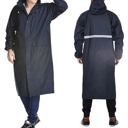 Unisex Adult Raincoat with Cap – Waterproof Full-Body Coverage for Heavy Rain, Outdoor Work, Travel & Biking