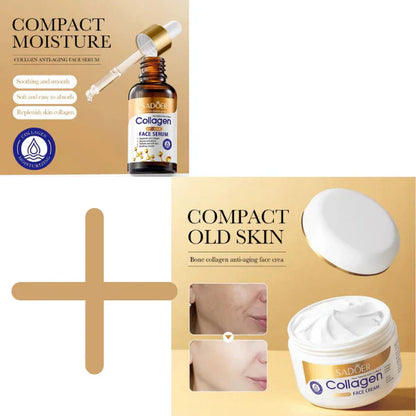 SADOER Collagen serum + Collagen Cream anti aging anti wrinkle combo