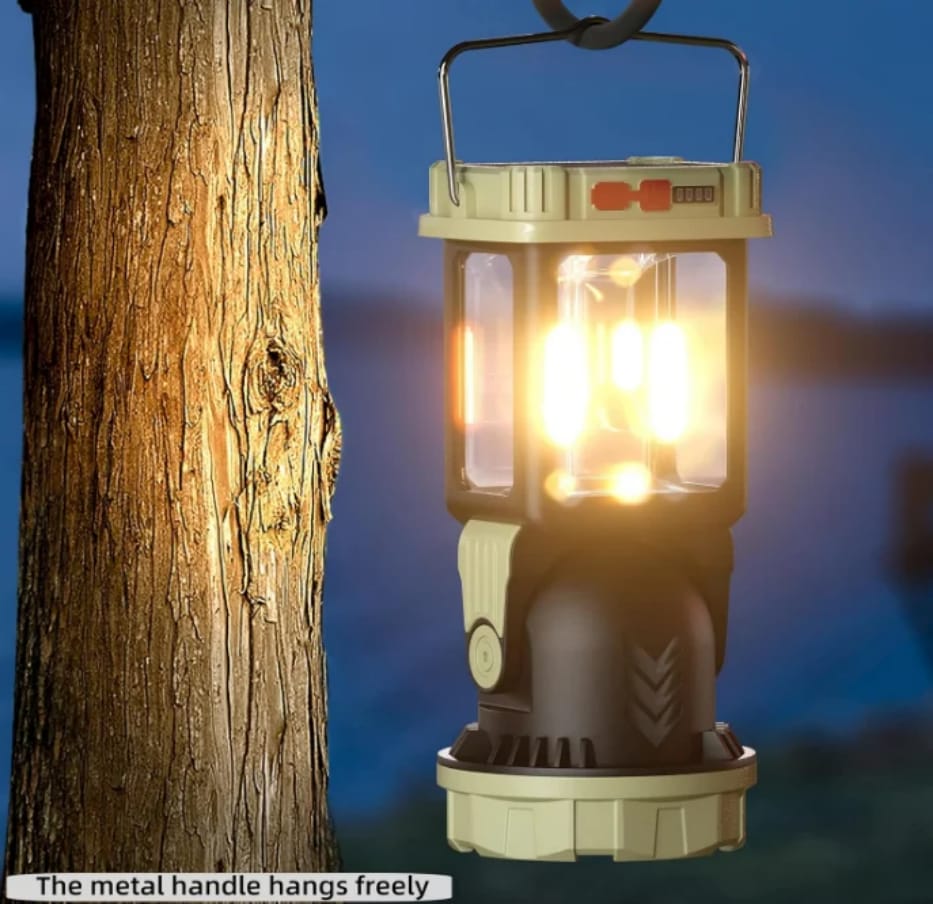 Multifunctional Portable Rechargeable LED Camping Light with Strong Flashlight