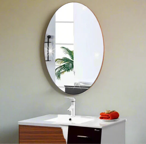 Peel and Stick Oval & Square Wall Mirrors