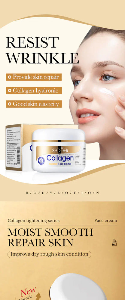 SADOER Collagen serum + Collagen Cream anti aging anti wrinkle combo