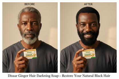 Disaar Ginger Soap Before & After - Black Hair