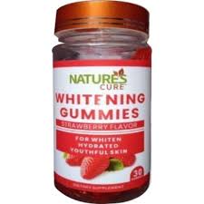 Natures 1 Cure Whitening Gummies For hydrated youthful look - Strawberry Flavor