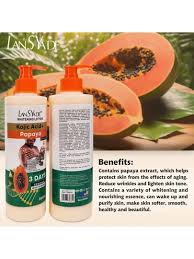 LansYade Kojic Acid & Papaya Exfoliating Skin Brightening Face & Body Lotion.