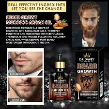 Dr davey Beard Anit-Itch Anti-Frizz Softening Strengthening Hair Growth Oil with Argan Oil + Vitamin E