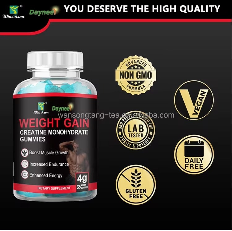 DAYNEE Fast Weight Gain Gummy hcl muscle growth Supplement Energy monohydrate creatine gummies for women men