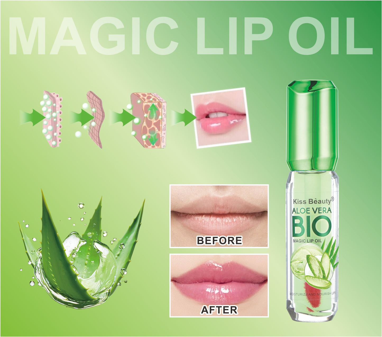 Kiss Beauty Aloe Vera Magic Lip Oil