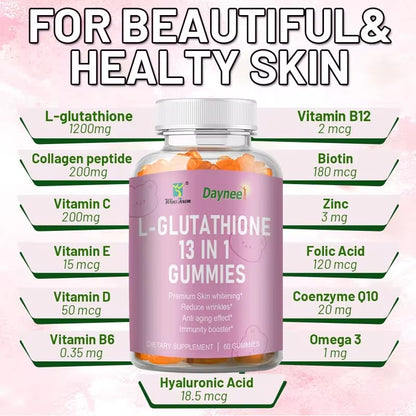 DAYNEE L-glutathione gummies skin whitening vitamins natural gummy Daily nutritional supplements Custom