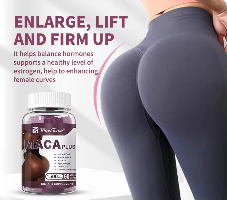 WINS TOWNMaca Plus gummies products pour fesse et hanche butt hips enlargement black maca gummies for butt lift bbl