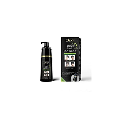 Dexe 3-in-1 Black Hair Dye Shampoo for Men and Women