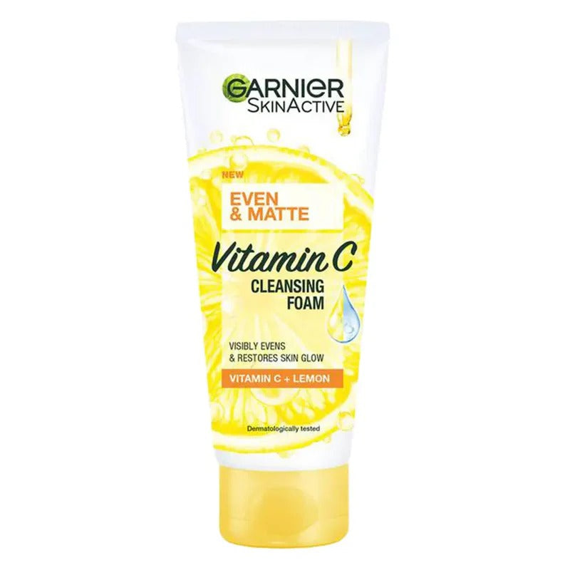 Garnier Even & Matte Vitamin C Cleansing Foam - 100ml
