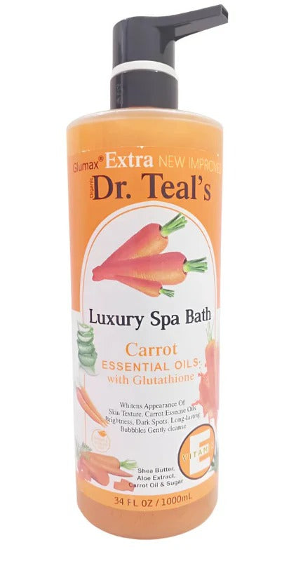Dr Teal's Luxury Spa Bath - Carrot Essential Oil with Glutathione