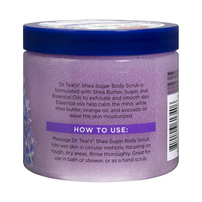 Dr Teal's Shea Sugar Body Scrub with Lavender Essential Oils – 454g