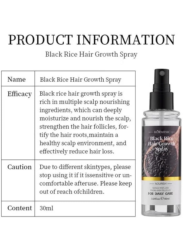 Kormesic Black Rice Long Hair Spray – 90ml