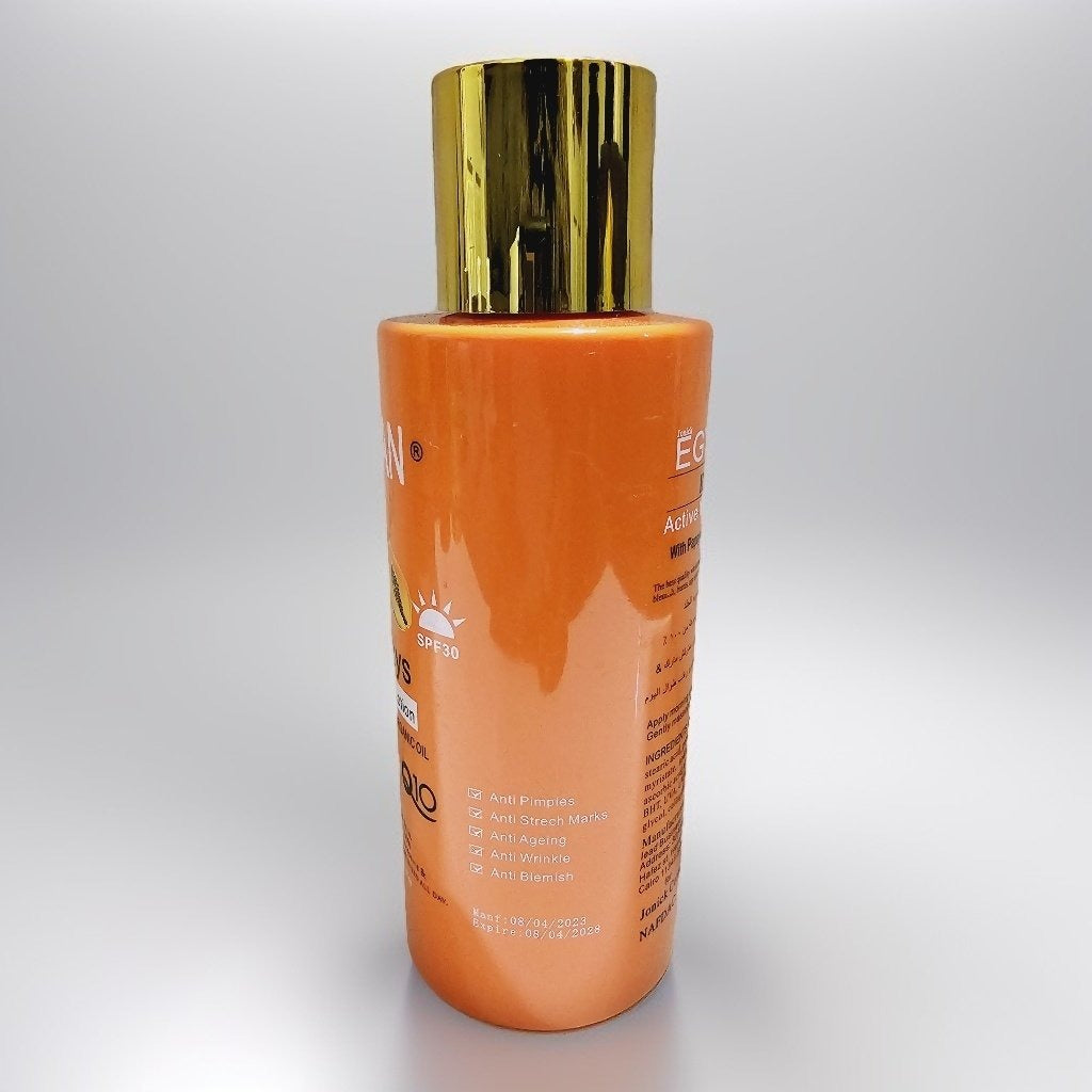 Egyptian Half Cast Papaya Active Whitening Lotion – 15 Days, SPF 30