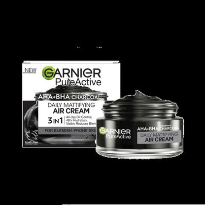 Garnier Pure Active AHA+BHA Charcoal Mattifying Air Cream