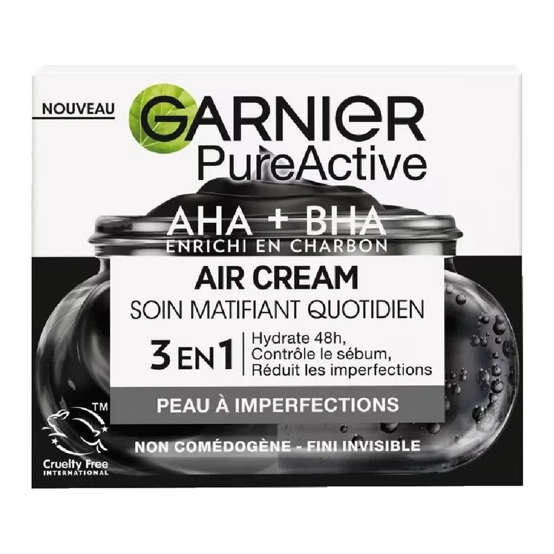 Garnier Pure Active AHA+BHA Charcoal Mattifying Air Cream