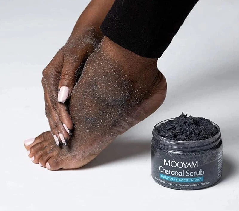 Mooyam Charcoal Scrub Collagen + Stem Cell Infused (120g)