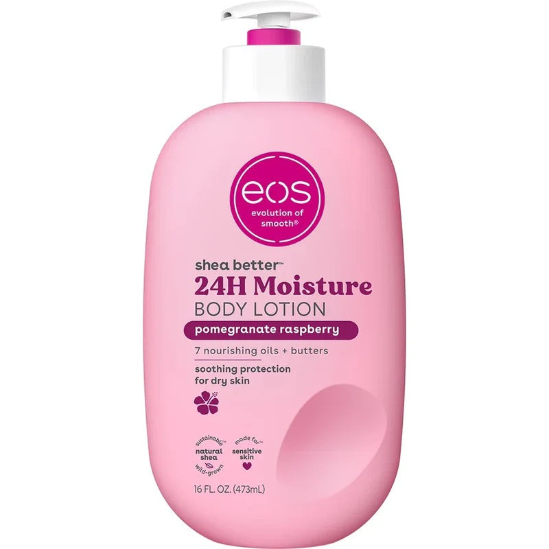 EOS Shea Better 24-Hour Moisture Body Lotion – Pomegranate Raspberry
