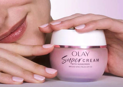 Olay Super Cream with Sunscreen SPF 30 – Ultra Lightweight Face Moisturizer