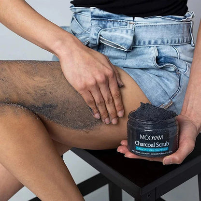 Mooyam Charcoal Scrub Collagen + Stem Cell Infused (120g)
