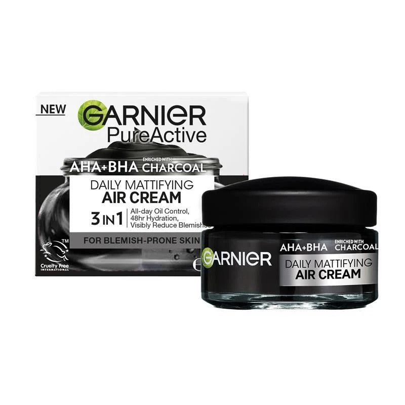Garnier Pure Active AHA+BHA Charcoal Mattifying Air Cream