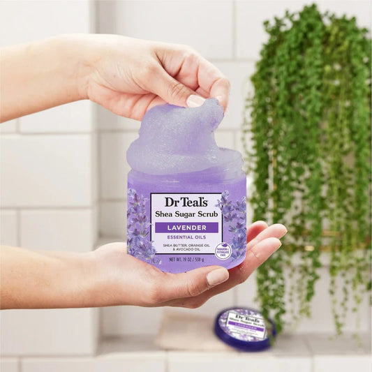 Dr Teal's Shea Sugar Body Scrub with Lavender Essential Oils – 454g