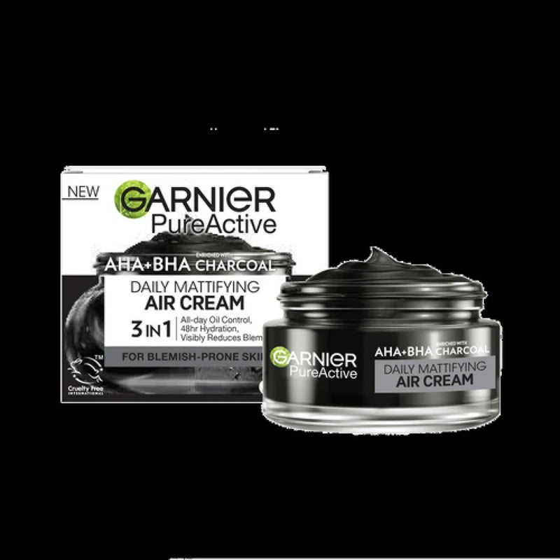 Garnier Pure Active AHA+BHA Charcoal Mattifying Air Cream